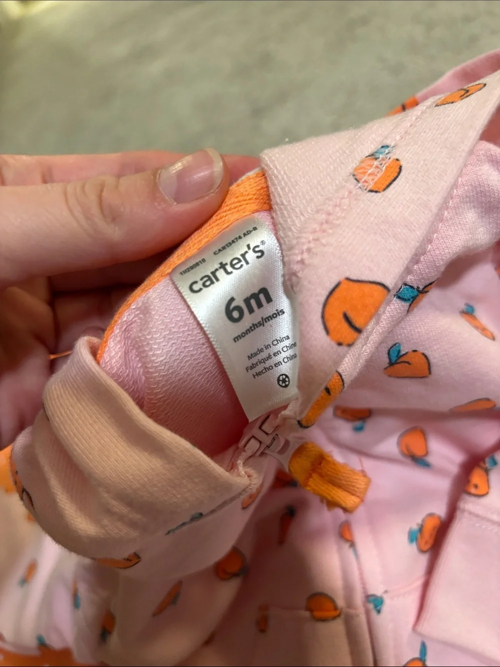 🍑 Carter’s Two-Piece Jacket & Onesie Set ~ Just Peachy